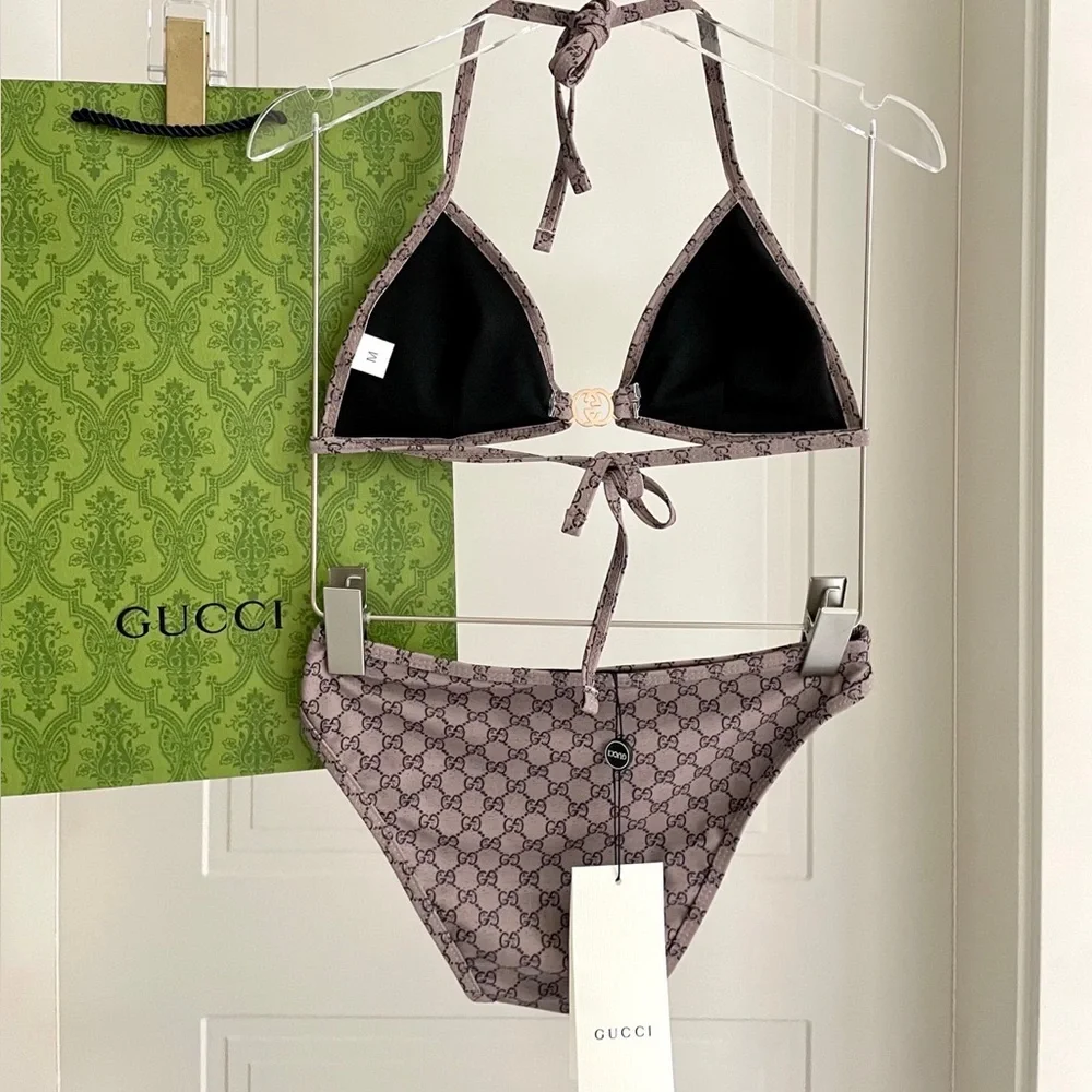Gucci GG-Jacquard Triangle Bikini Set - Picture 2 of 5